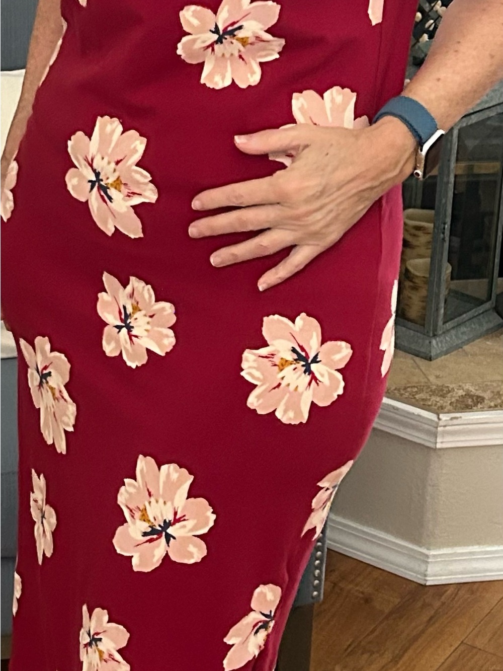 Floral knit maxi